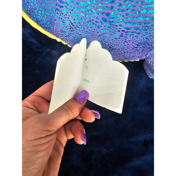 Walgreens Hug Me Large Blue/Purple Sparkling Stuffed Dinosaur Plush 18 inches - Picture 8 of 10